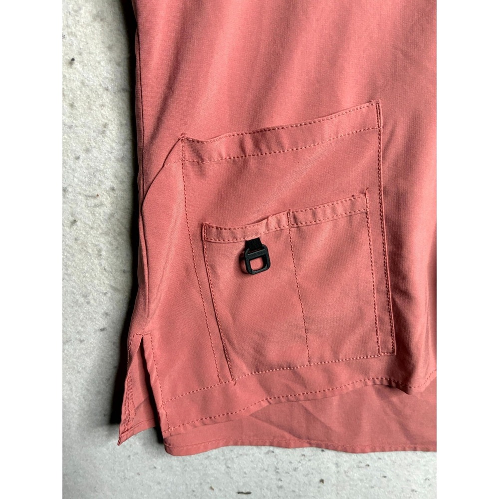 Carhartt Force Modern Fit Scrub Top Womens XL Dusty Rose Stretch V Neck Medical - Picture 3 of 13